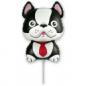 Preview: Bulldog schwarz oder braun-Hund-Folienballon 36 cm