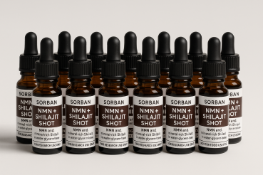 Sorban NMN + Shilajit Shot – 5 ml Forschungslösung (Wasser-Glycerin-Basis)
