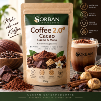 SORBAN Coffee 2.0 Cacao – Cacao & Maca 100 g