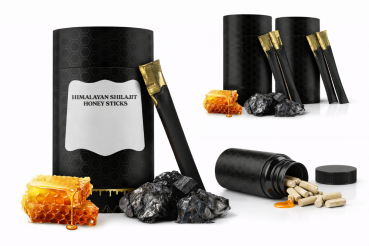Shilajit Honey Sticks mit gereinigtem Himalaya Shilajit und natürlichem Honig
