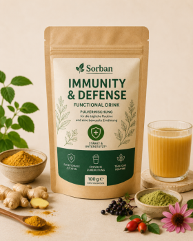 Sorban Immunity & Defense Functional Drink mit Orange, Ingwer und Kurkuma