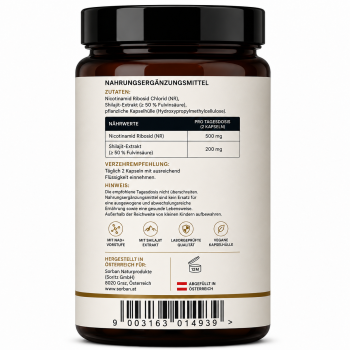 Preview: Sorban NAD+ Shilajit Komplex Kapseln – Nicotinamid Ribosid | 60 Kapseln
