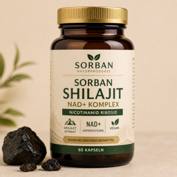 Sorban Shilajit NAD+ Komplex Kapseln – Nicotinamid Ribosid | 60 Stk.