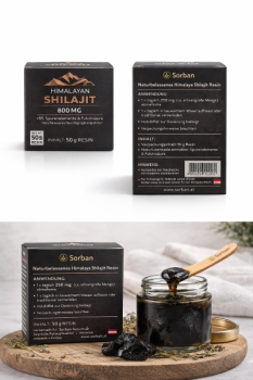 Shilajit Resin 50 g aus dem Himalaja in schwarzem Glasbehälter von Sorban Naturprodukte