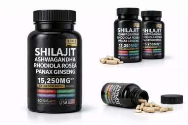 Sorban Shilajit 8-in-1 Pflanzenkomplex Kapseln – Adaptogen Komplex mit Shilajit und Pflanzenextrakten