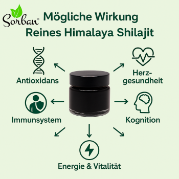 Sorban 100% Himalaya Shilajit Resin 30 g – Forschungsreagenz