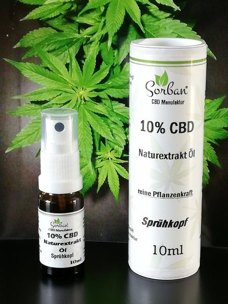 10% CBD Naturextrakt-Öl, 10ml Sprüher