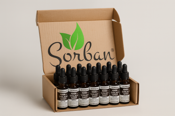 Sorban NMN + Shilajit Shot – 5 ml Forschungslösung (Wasser-Glycerin-Basis)