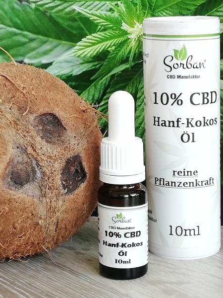 10% CBD Hanf-Kokos-Öl, 100 ml