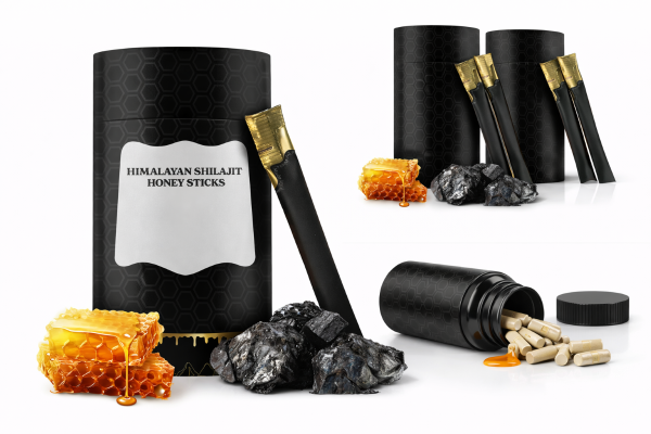 Shilajit Honey Sticks mit gereinigtem Himalaya Shilajit und natürlichem Honig