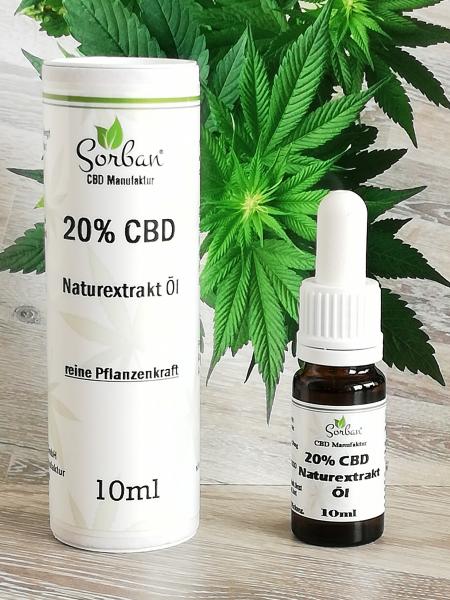 20% CBD Naturextrakt-Öl,  10ml